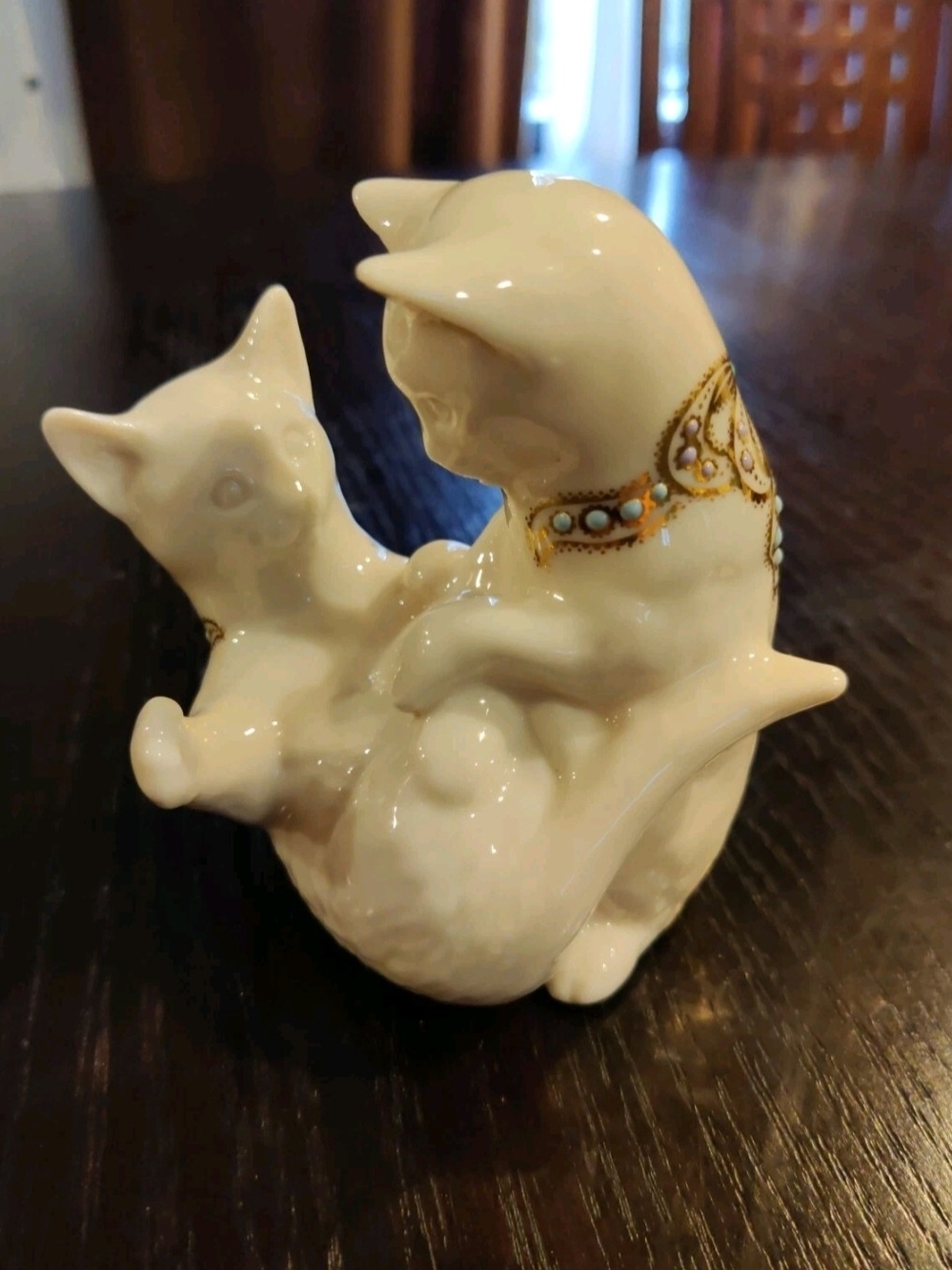 Lenox China Jewels Playing Playful Cats Kittens 4" Figurine Retired 1995 USA
